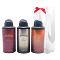 Bath & Body Works Men's 3-Piece Deodorizing Body Spray Gift Set – Mahogany Teakwood, Graphite, Bourbon