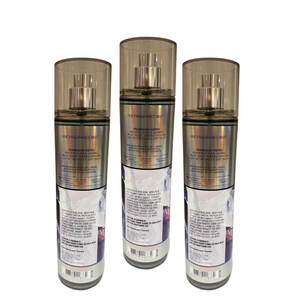 Bath & Body Works Moonlight Path Fine Fragrance Mist – Pack of 3 (8 oz each)