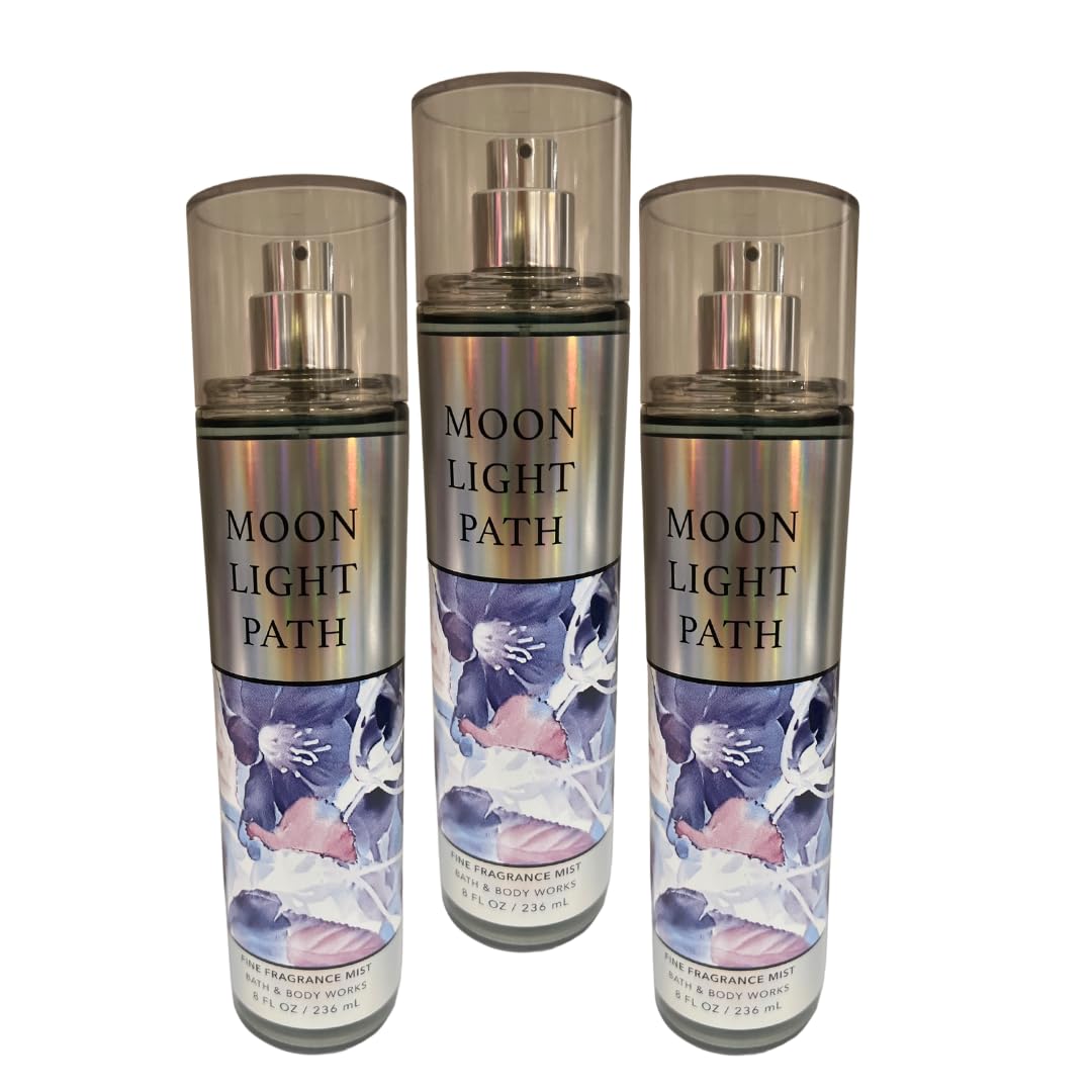 Bath & Body Works Moonlight Path Fine Fragrance Mist – Pack of 3 (8 oz each)