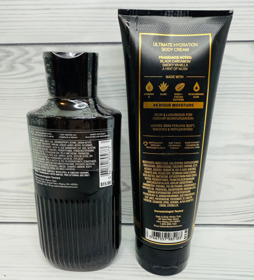 Bath & Body Works Noir Ultimate Hydration Body Cream & Body Wash – 2-Piece Set
