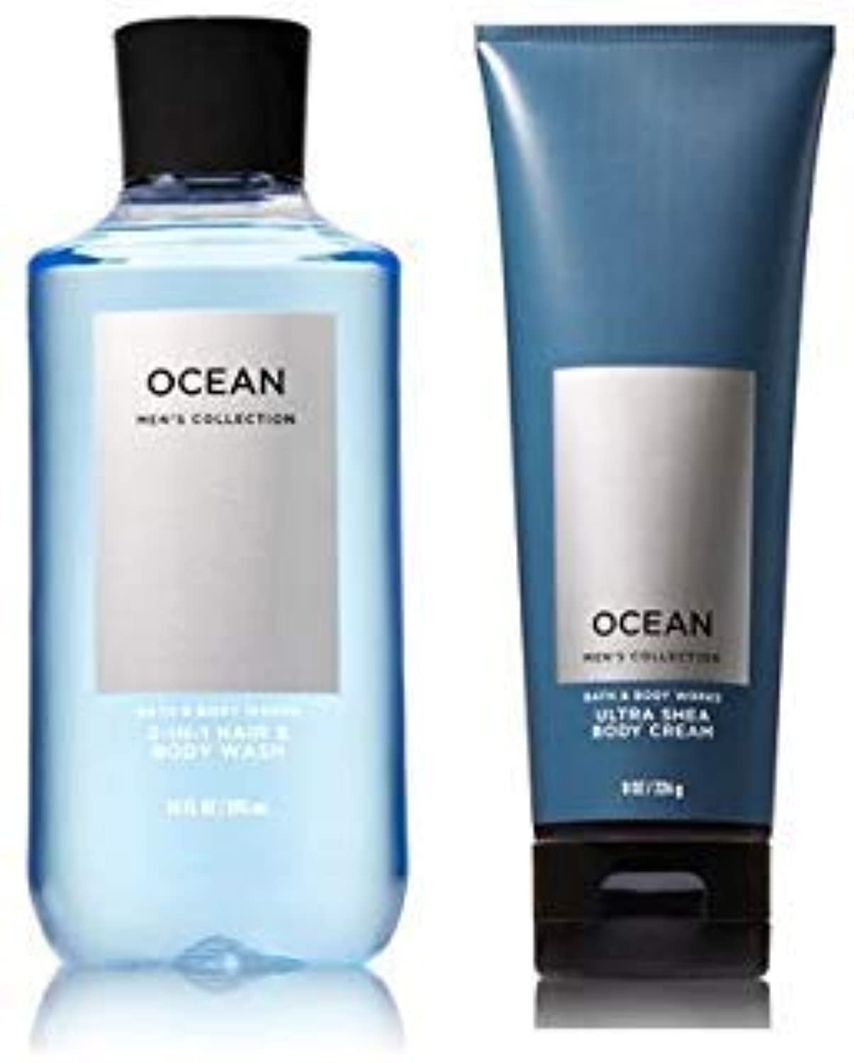 Bath & Body Works Ocean Men's Collection Ultra Shea Body Cream & 2-in-1 Hair & Body Wash
