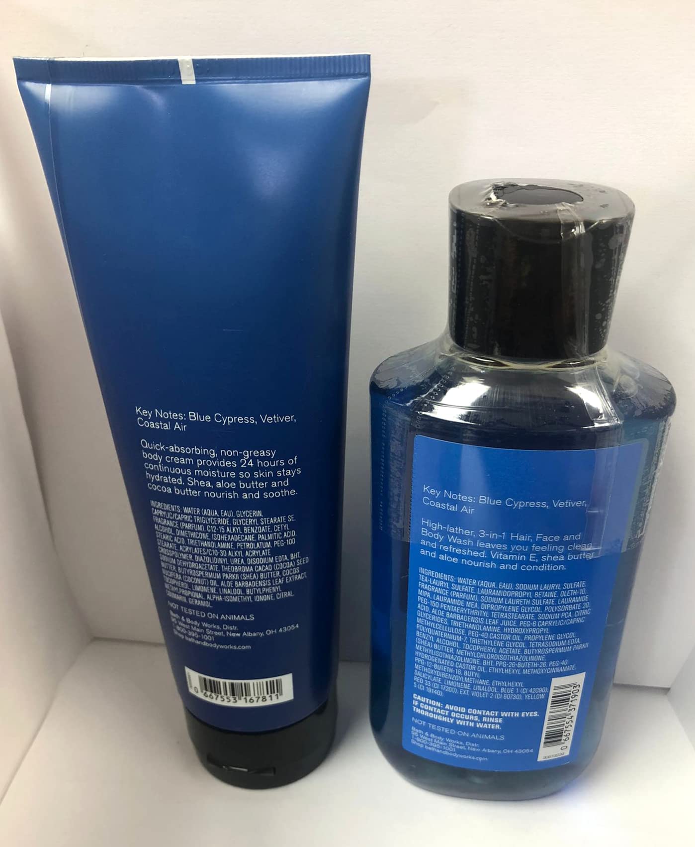 Bath & Body Works Ocean Men's Collection Ultra Shea Body Cream & 2-in-1 Hair & Body Wash