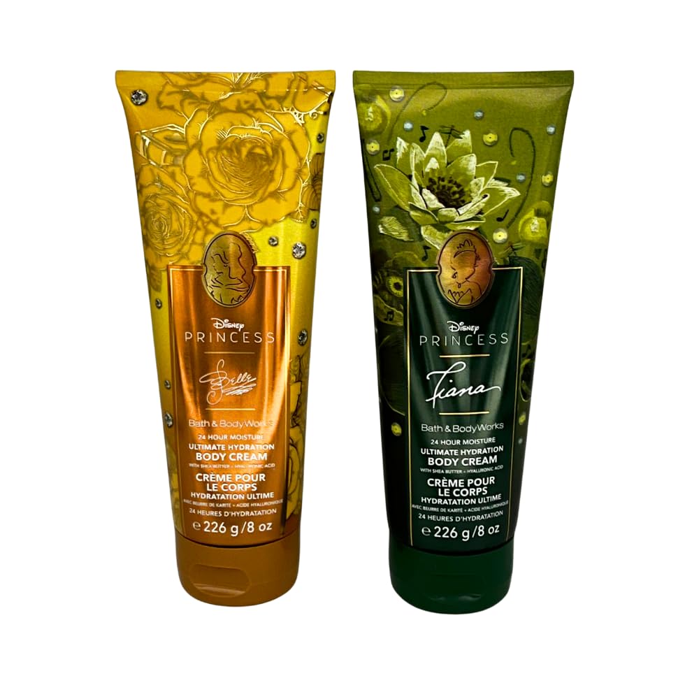 Bath & Body Works Princess Collection Belle & Tiana Ultimate Hydration Body Cream Gift Set – 2-Piece Limited Edition