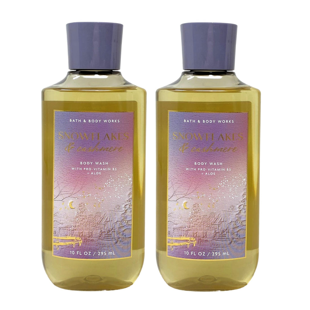 Bath & Body Works Shower Gel Gift Set of 2 – Snowflakes Cashmere, 10 oz Each