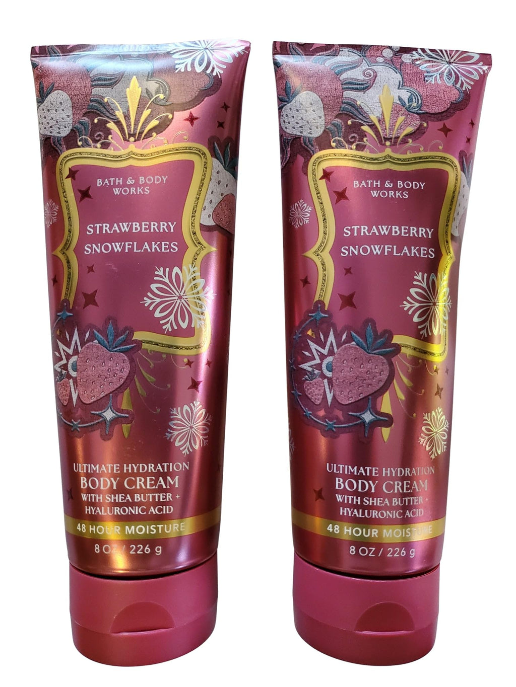 Bath & Body Works Strawberry Snowflakes Ultimate Hydration Body Cream – 2 x 8 oz
