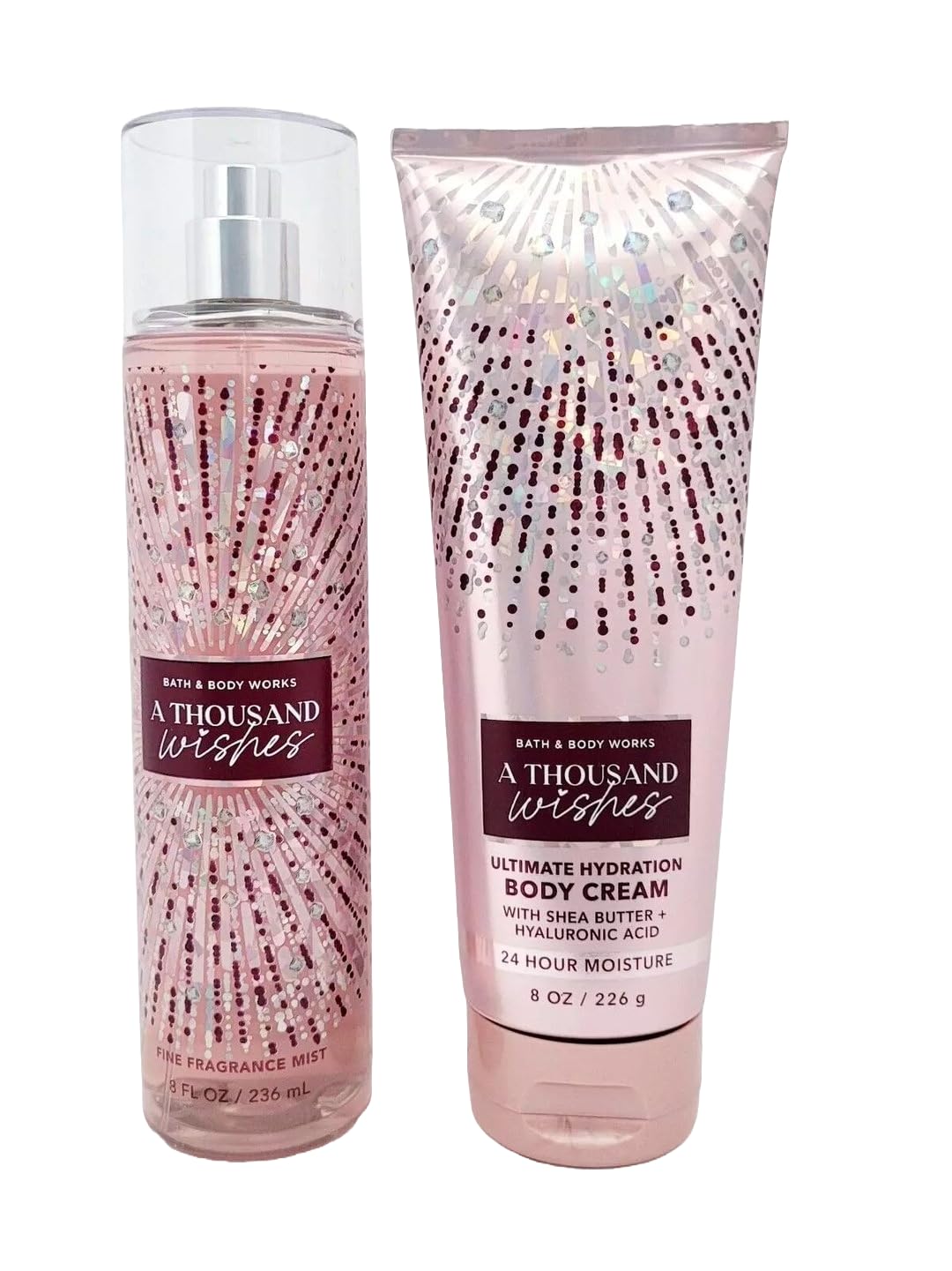 Bath & Body Works Signature Collection: A Thousand Wishes Gift Set – Fine Fragrance Mist & Ultra Shea Body Cream
