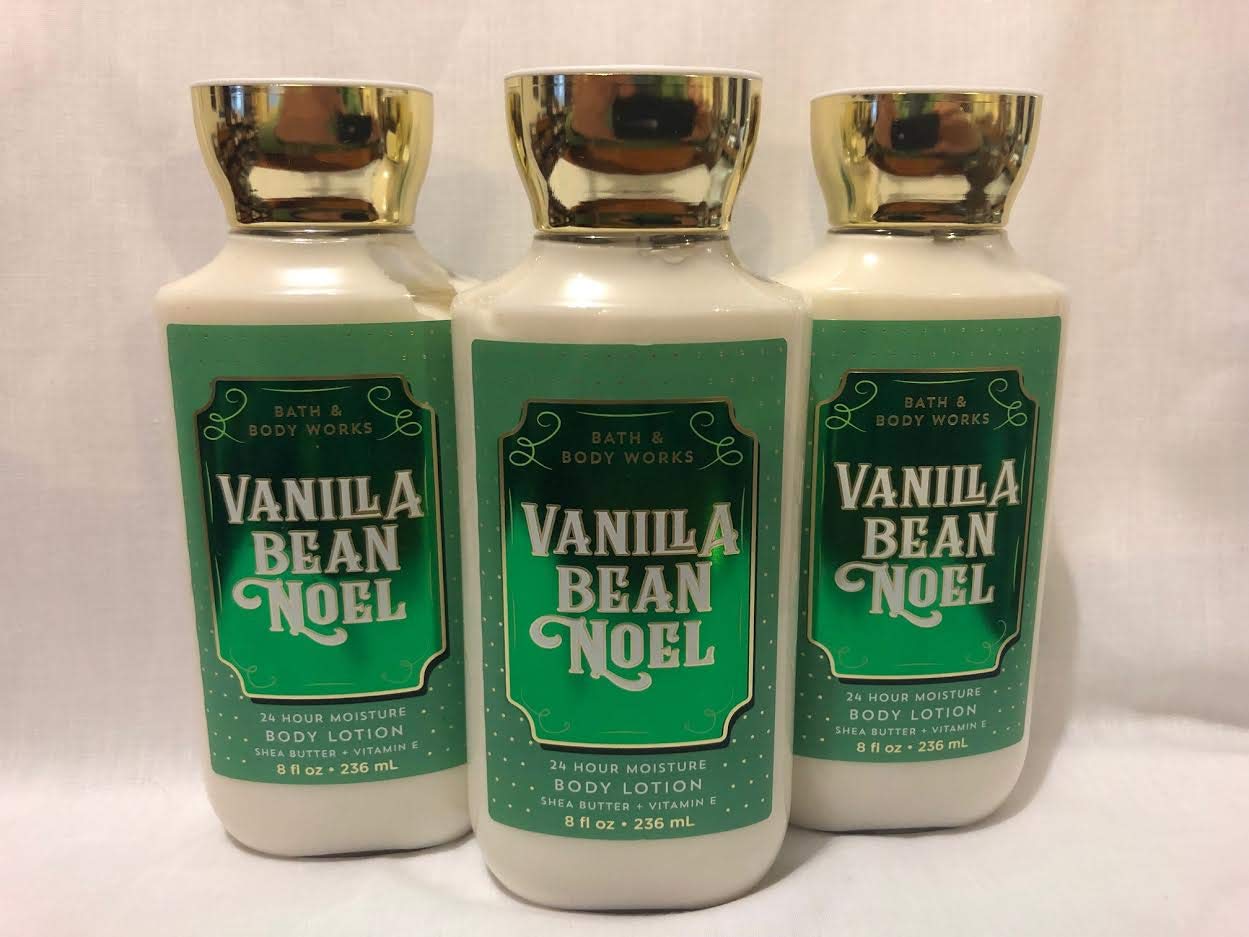 Bath & Body Works Vanilla Bean Noel 3-Pack Body Lotions Set 8 oz Each