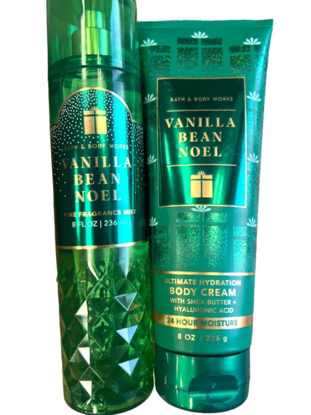 Bath & Body Works Vanilla Bean Noel Mist – Cream Packaging Gift Set