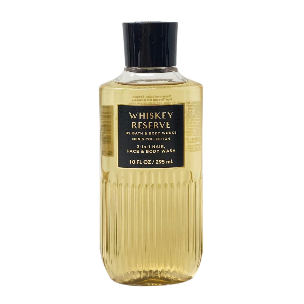 Bath & Body Works Whiskey Reserve for Men – 3pc Bundle: 3-in-1 Wash, Deodorizing Spray & Hydration Cream