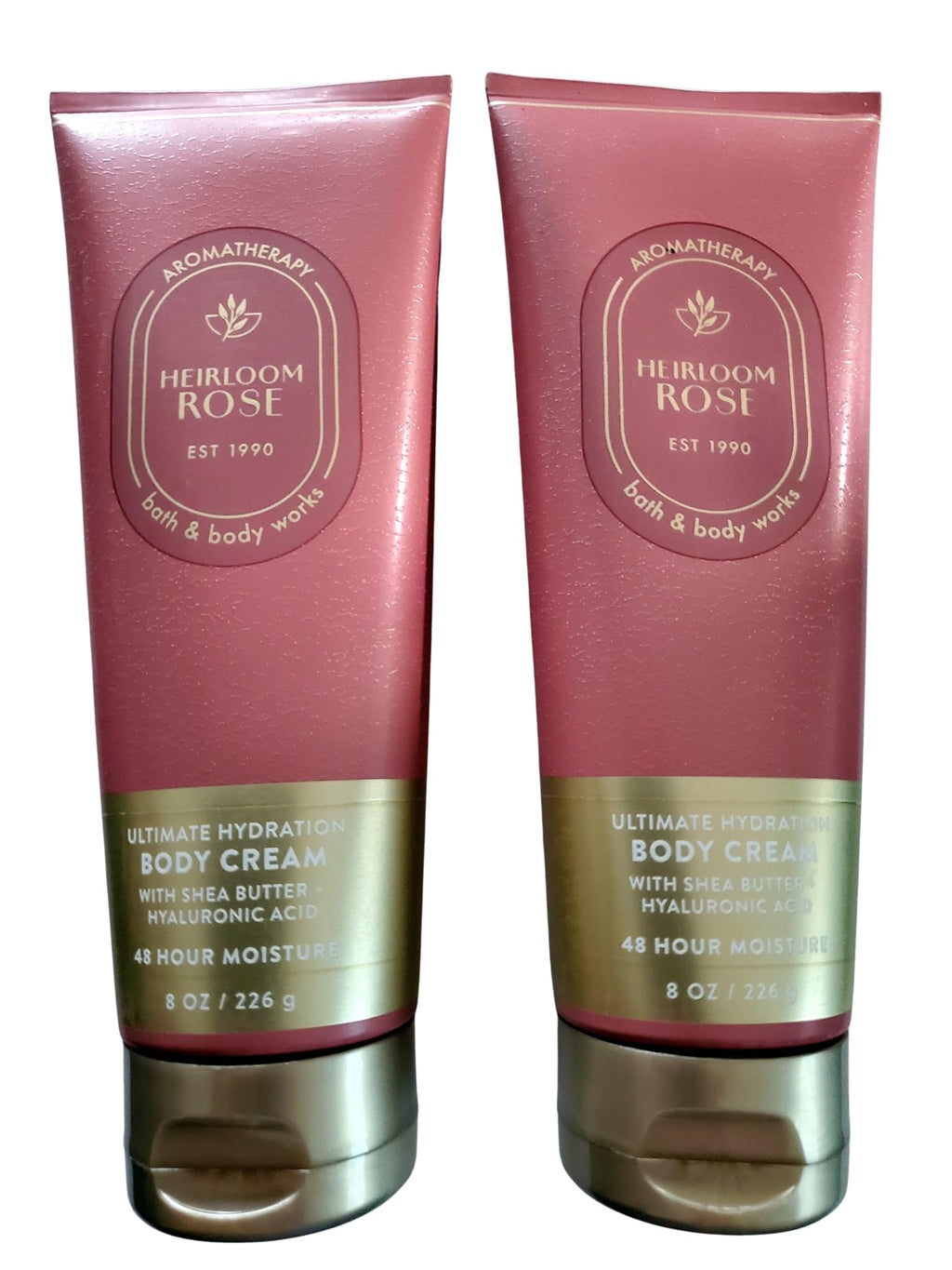Bath & Body Works Aromatherapy Heirloom Rose Ultimate Hydration Body Cream Pack of 2 (8 oz each)