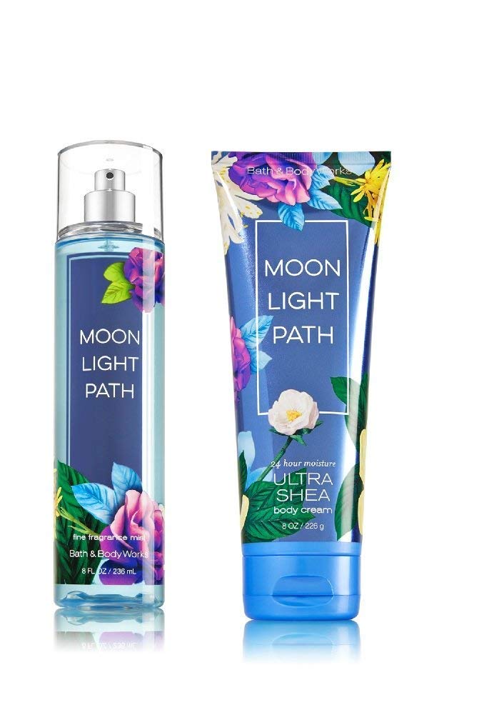 Bath & Body Works Moonlight Path: Fragrance Mist 8 oz & Triple Moisture Body Cream 8 oz | Signature Collection