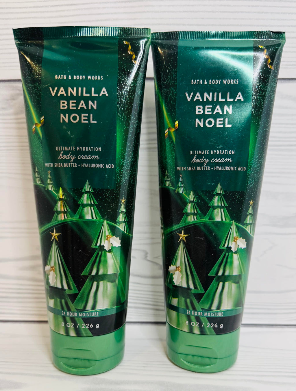 Bath & Body Works Women's Vanilla Bean Noel Ultimate Hydration Body Cream 8 oz — 2-Pack