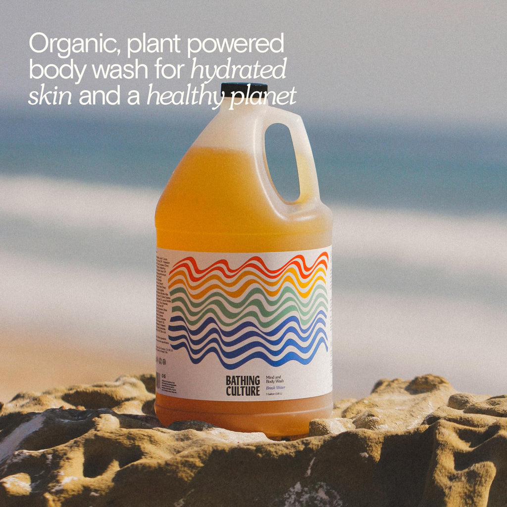 Bathing Culture Break Water Organic Mind + Body Wash – 1 Gallon, Refillable, Biodegradable, Vegan