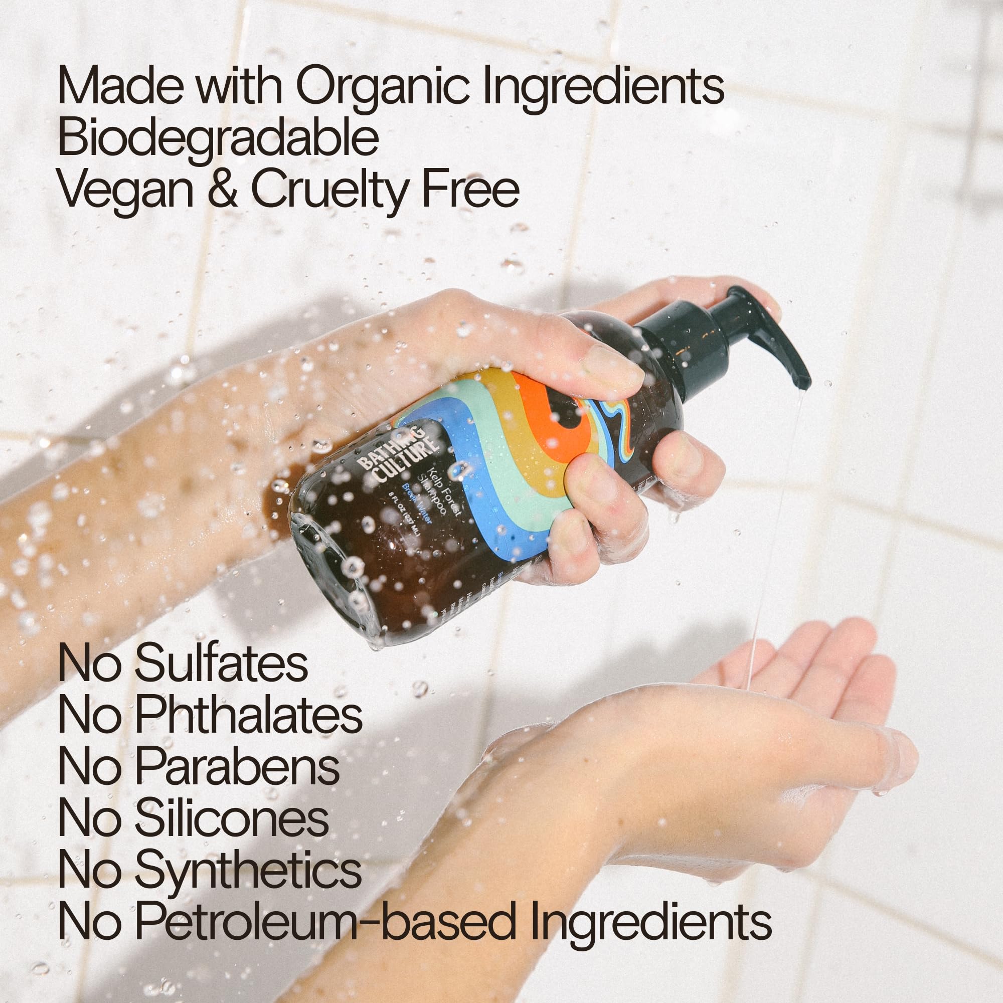 Bathing Culture Organic Shampoo Kelp Forest – Natural, Vegan Scalp Care (8 oz / 237 ml)
