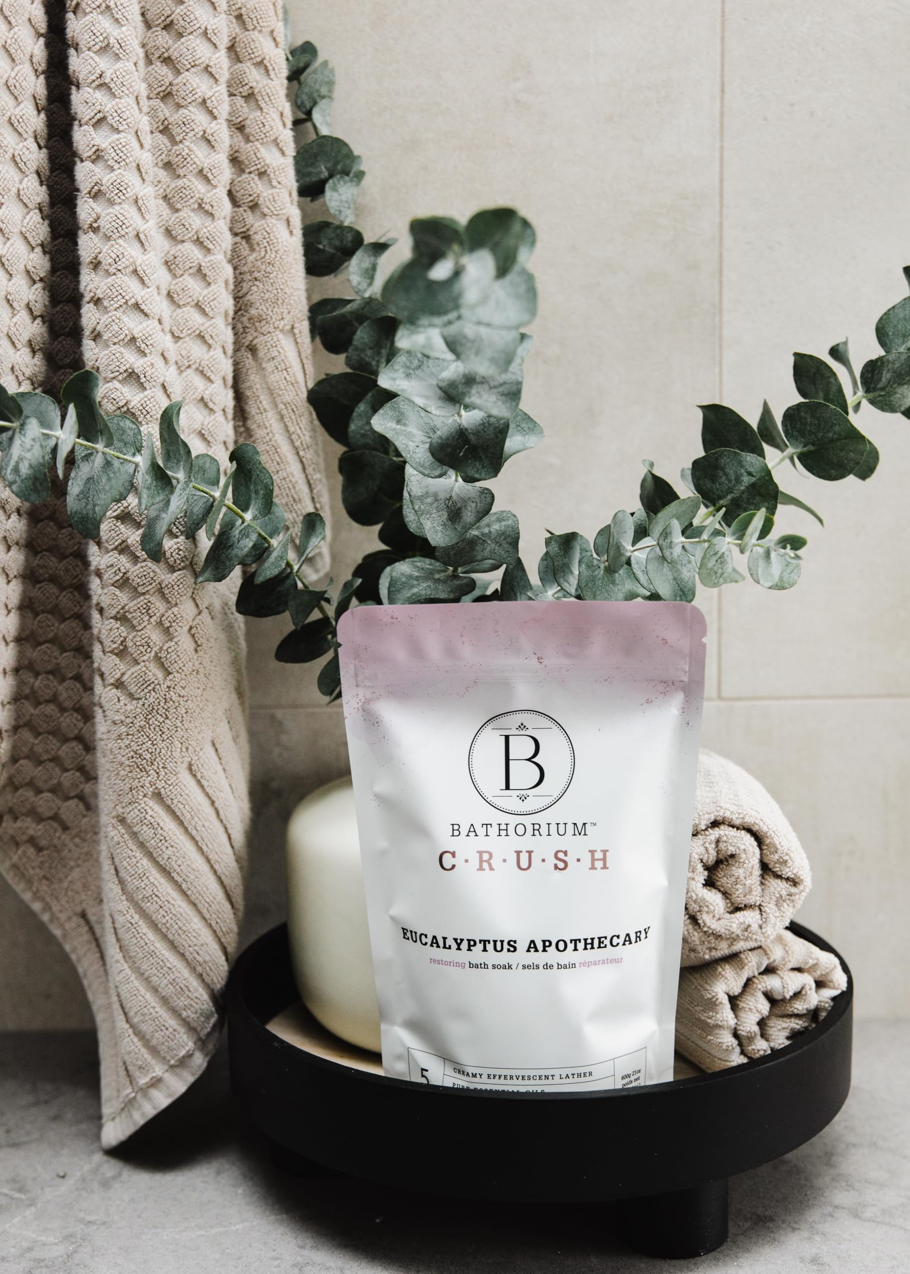 Bathorium Eucalyptus Apothecary Crush – Post-Workout Bath Soak, Eucalyptus & Tea Tree Oils, 21 oz