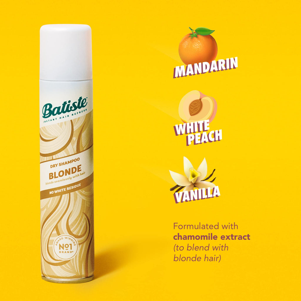 Batiste Dry Shampoo Blonde, 6.35oz | Brilliant Blonde Color-Tinted Refresh