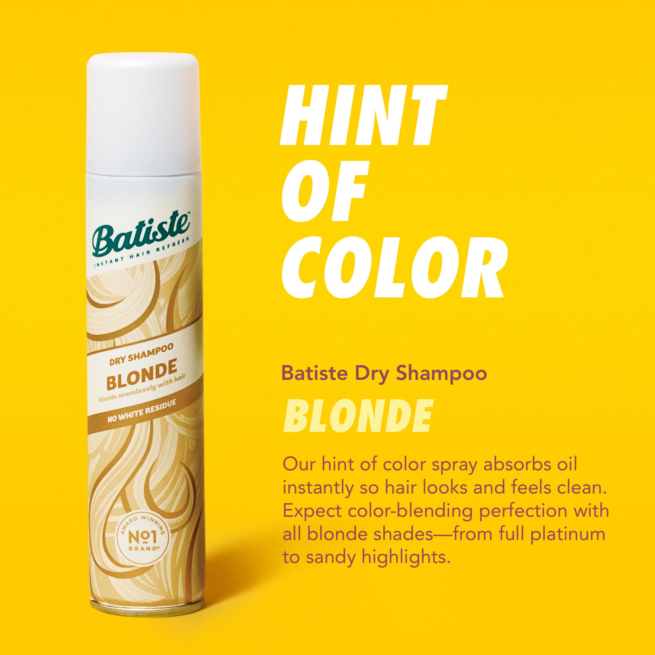 Batiste Brilliant Blonde Dry Shampoo – Refresh Hair, Absorb Oil Between Washes