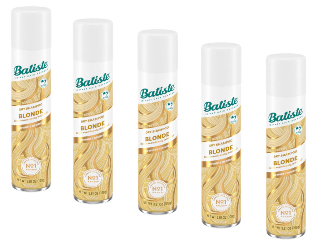 Batiste Dry Shampoo Blonde, 3.81 oz – Pack of 5 | Instant Refresh for Blondes