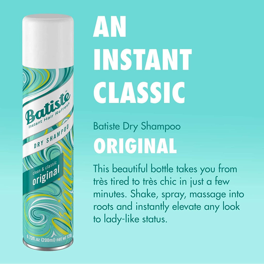Batiste Dry Shampoo Original Fragrance — Refresh Hair & Absorb Oil (3 x 6.73 oz)