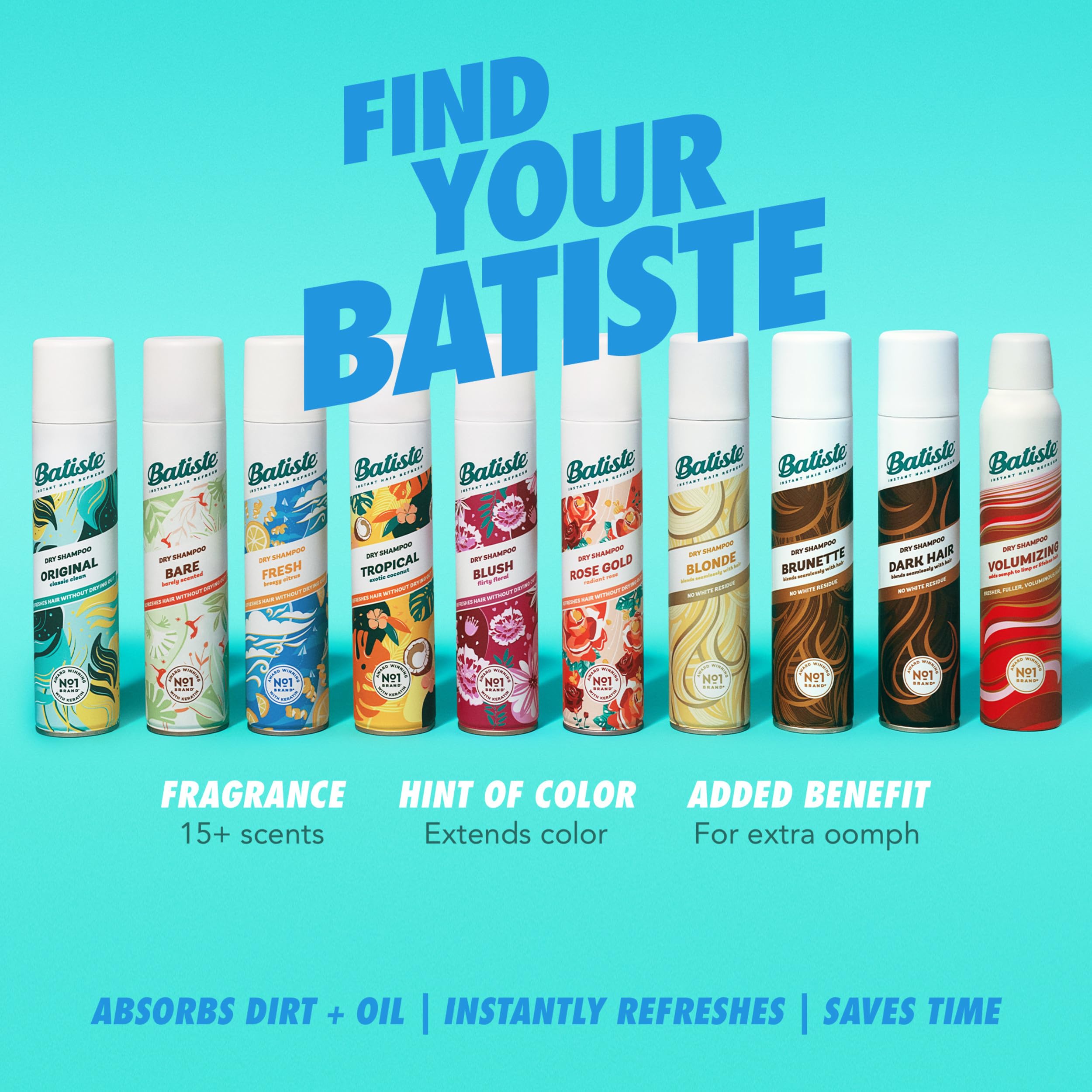 Batiste Fresh Dry Shampoo – Absorb Oil, Add Texture Between Washes | 5.71 oz