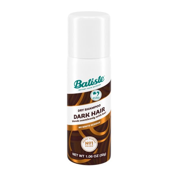 Batiste Dry Shampoo Dark Hair – 3.81 oz + Mini 1.06 fl oz Travel Size