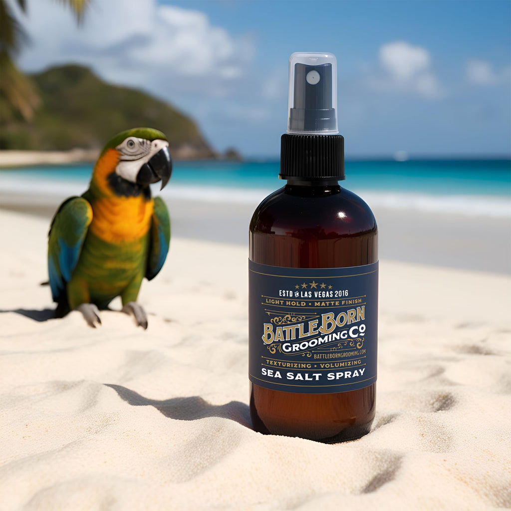 Battle Born Grooming Co Sea Salt Spray – 8 oz, Natural Vegan Texturizing Spray for Beachy Waves