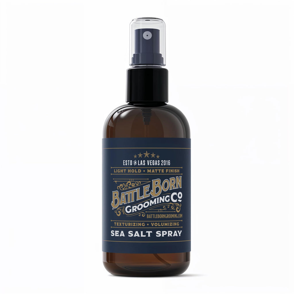 Battle Born Grooming Co Sea Salt Spray – 8 oz, Natural Vegan Texturizing Spray for Beachy Waves