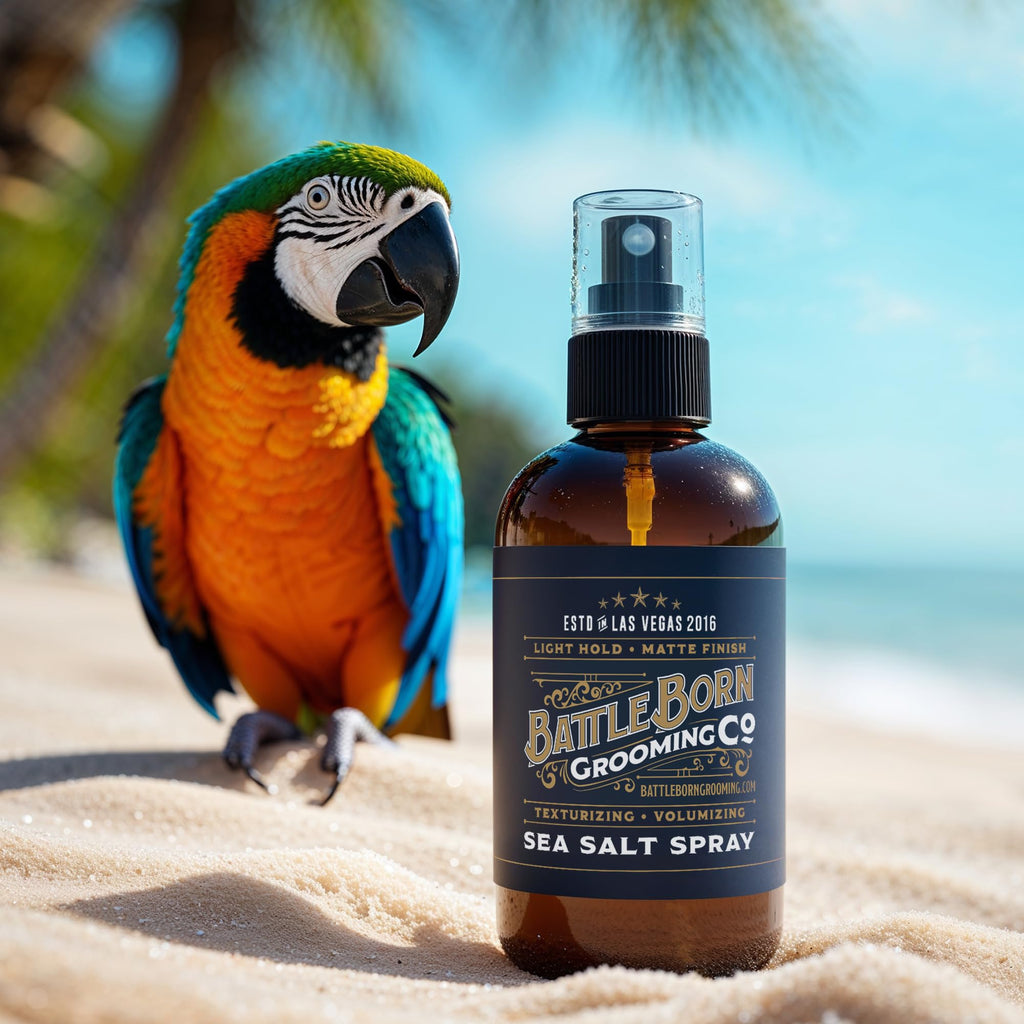 Battle Born Grooming Co Sea Salt Spray – 8 oz, Natural Vegan Texturizing Spray for Beachy Waves