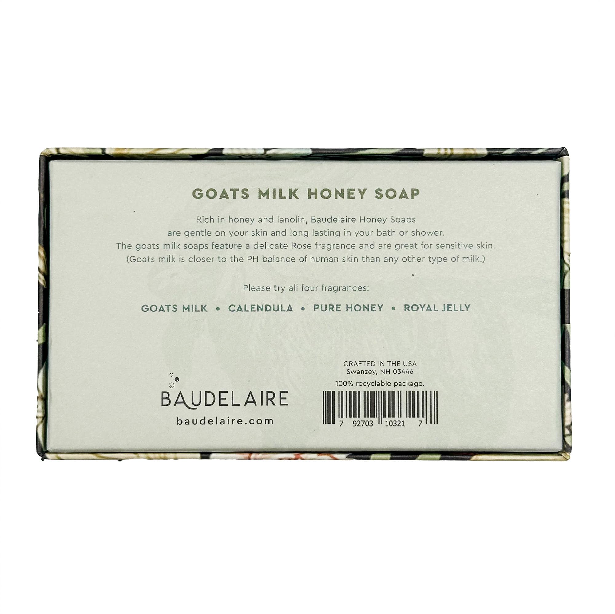 Baudelaire Honey Soap with Goat's Milk – 2 Bar Gift Set