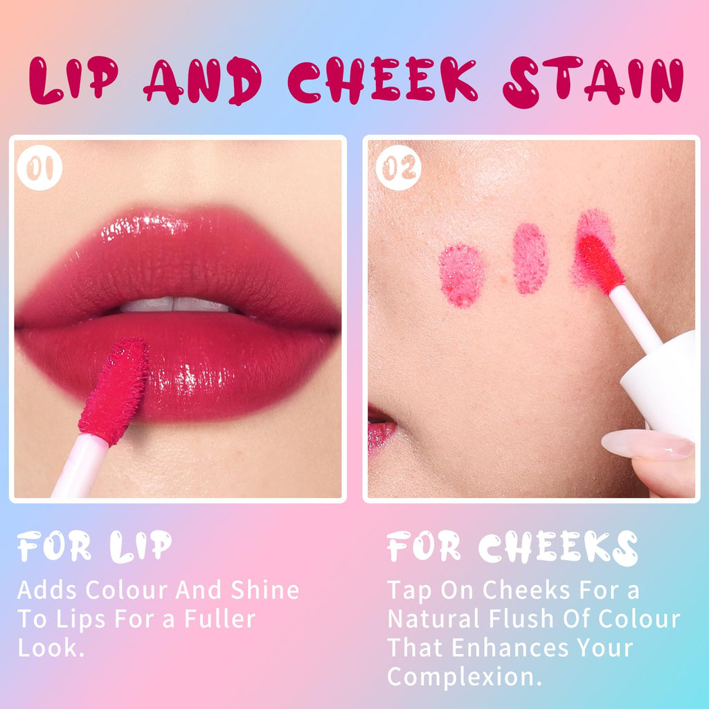 bayfree Lip Tint Stain – Long-Lasting Korean Lip & Cheek Tint, Non-Sticky Waterproof Matte Finish