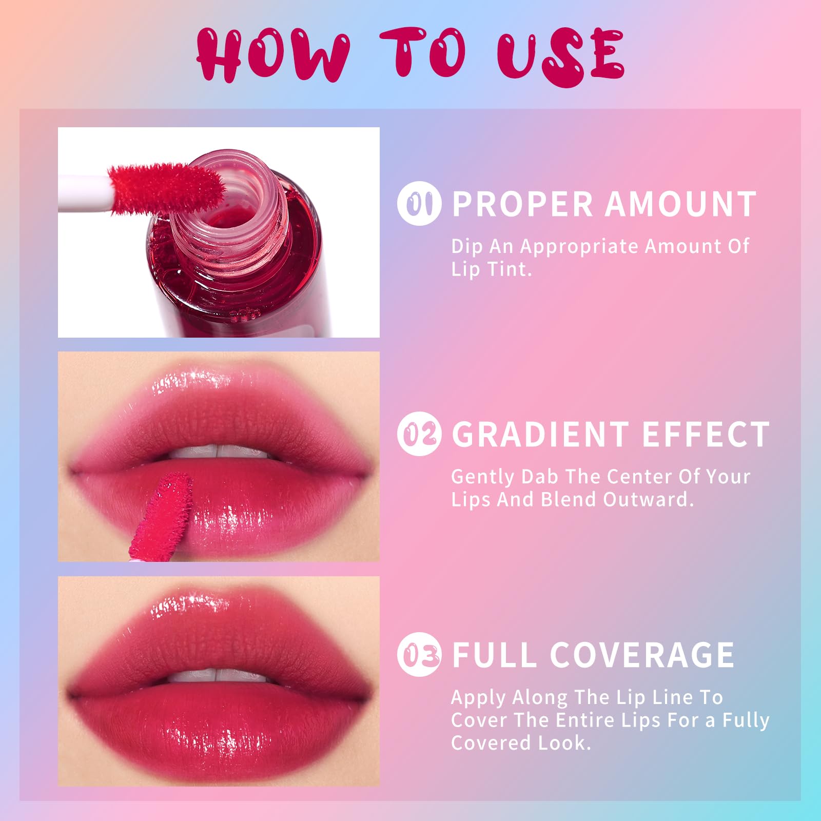 bayfree Lip Tint Stain – Long-Lasting Korean Lip & Cheek Tint, Non-Sticky Waterproof Matte Finish