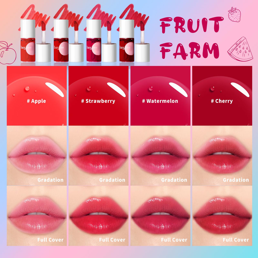 bayfree Lip Tint Stain – Long-Lasting Korean Lip & Cheek Tint, Non-Sticky Waterproof Matte Finish