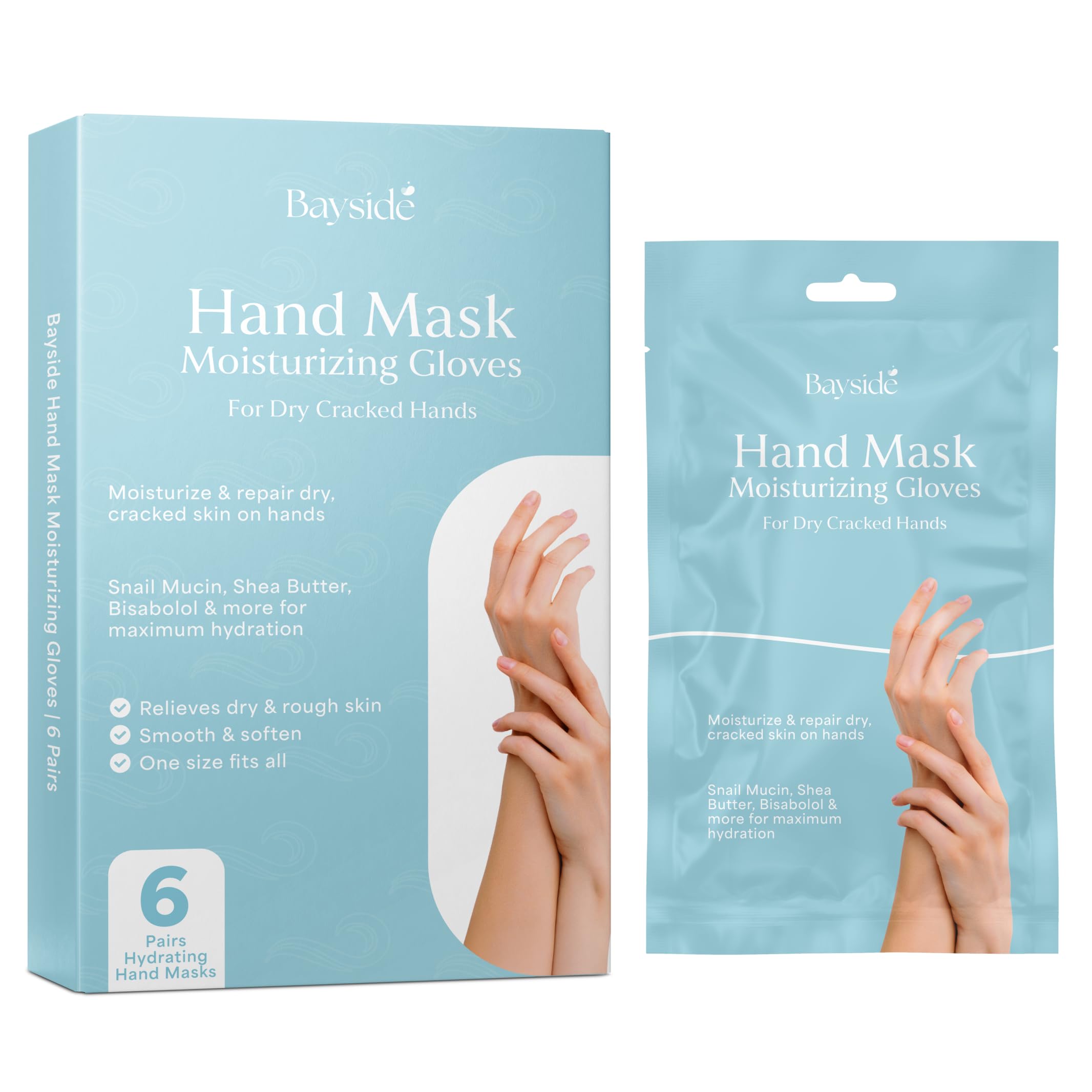 Bayside Hand Mask Moisturizing Gloves - Deep Hydration with Snail Mucin