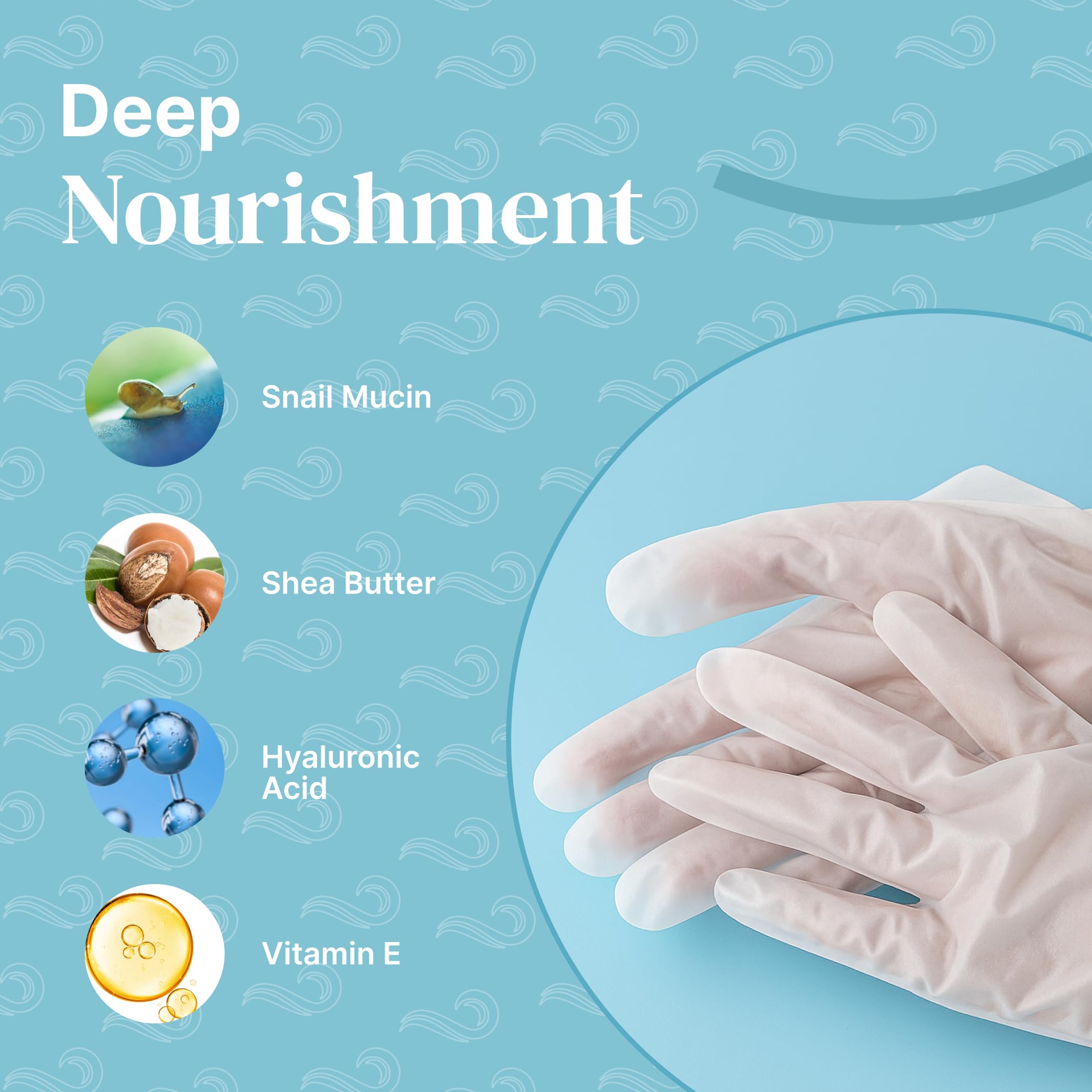 Bayside Hand Mask Moisturizing Gloves - Deep Hydration with Snail Mucin