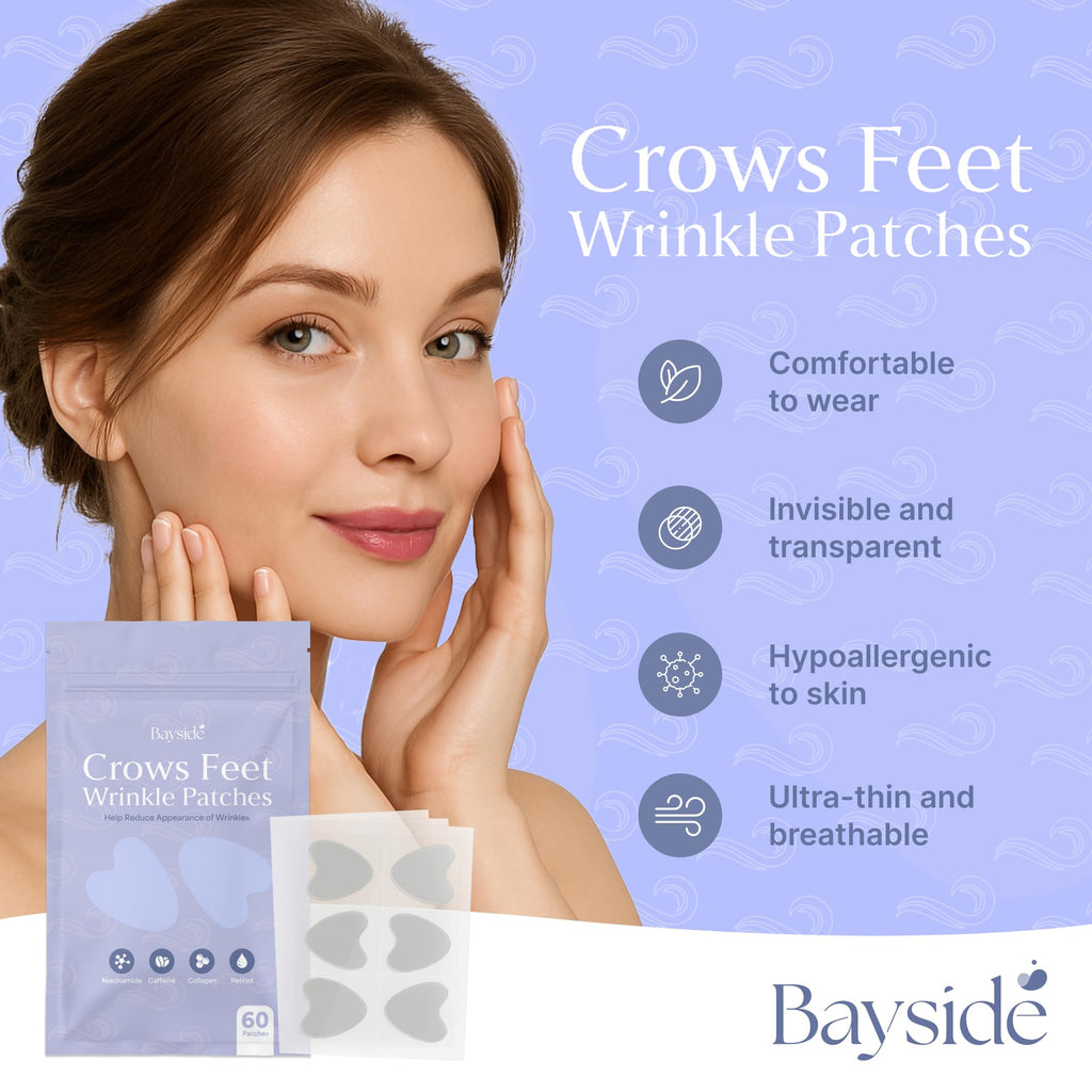 Bayside Crows Feet Patches – Retinol, Niacinamide & Collagen for Eyes & Forehead