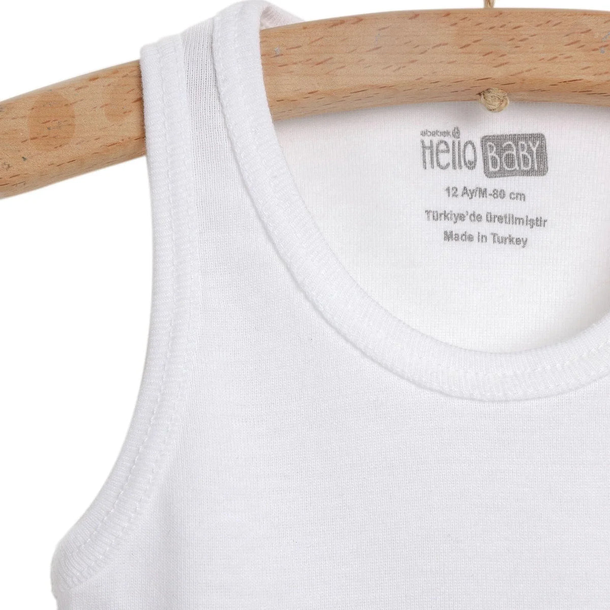 HelloBaby 2 Pack Ribbed Baby Vests (12 Months to 5 Years)