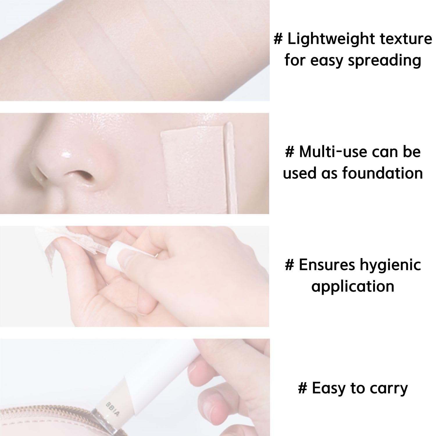 BBIA EAU Stay Concealer - All-Day Lightweight Natural Coverage with Spatula Applicator (17 FAIR, vegan Korean makeup)