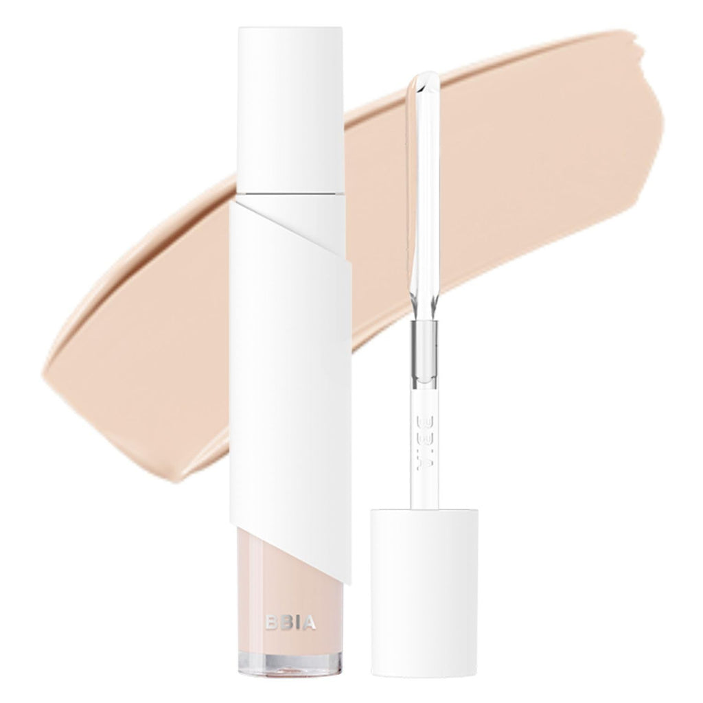 BBIA EAU Stay Concealer - All-Day Natural Coverage Liquid Concealer with Spatula Applicator, Vegan, Korean Beauty (23 NATURAL, Pack of 1)
