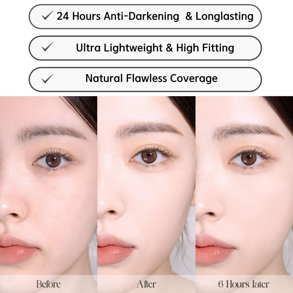 BBIA EAU Stay Concealer - All-Day Lightweight Natural Coverage with Spatula Applicator (17 FAIR, vegan Korean makeup)