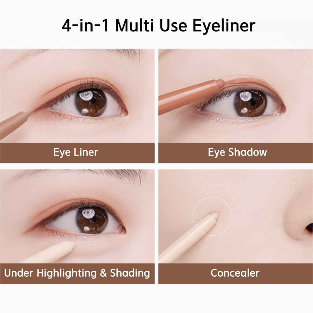 BBIA Last Auto Gel Eyeliner 13 Peanut Beige – 17-Color, Multi-Use, Waterproof