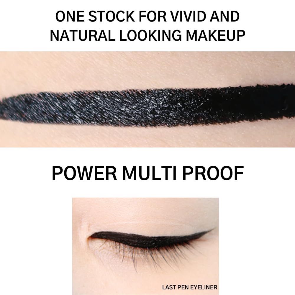 BBIA Last Pen Eyeliner - Waterproof Liquid Eyeliner with Quick-Dry Fine Brush (Sharpen Brown)