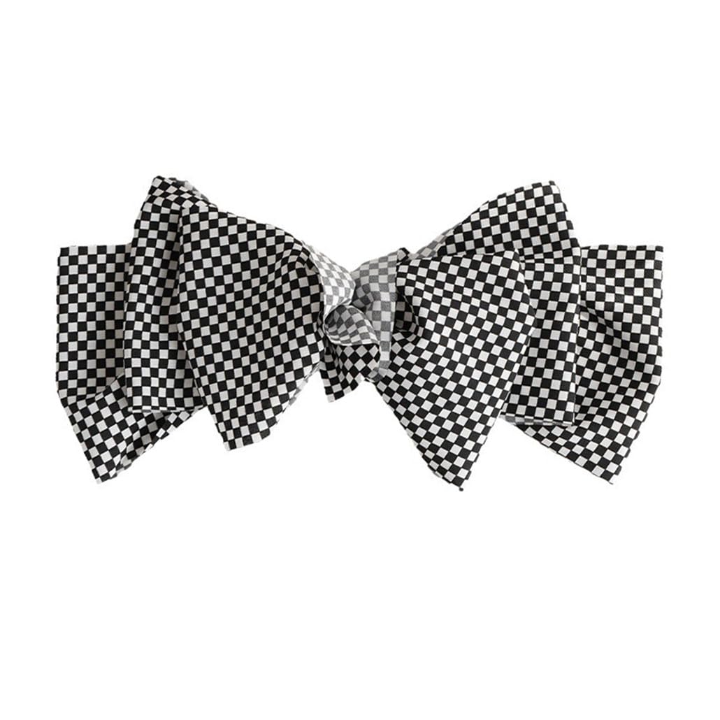 BBTDIN Checkered Hair Bow Clip – Giant 6-Inch Buffalo Plaid Bow for Kids