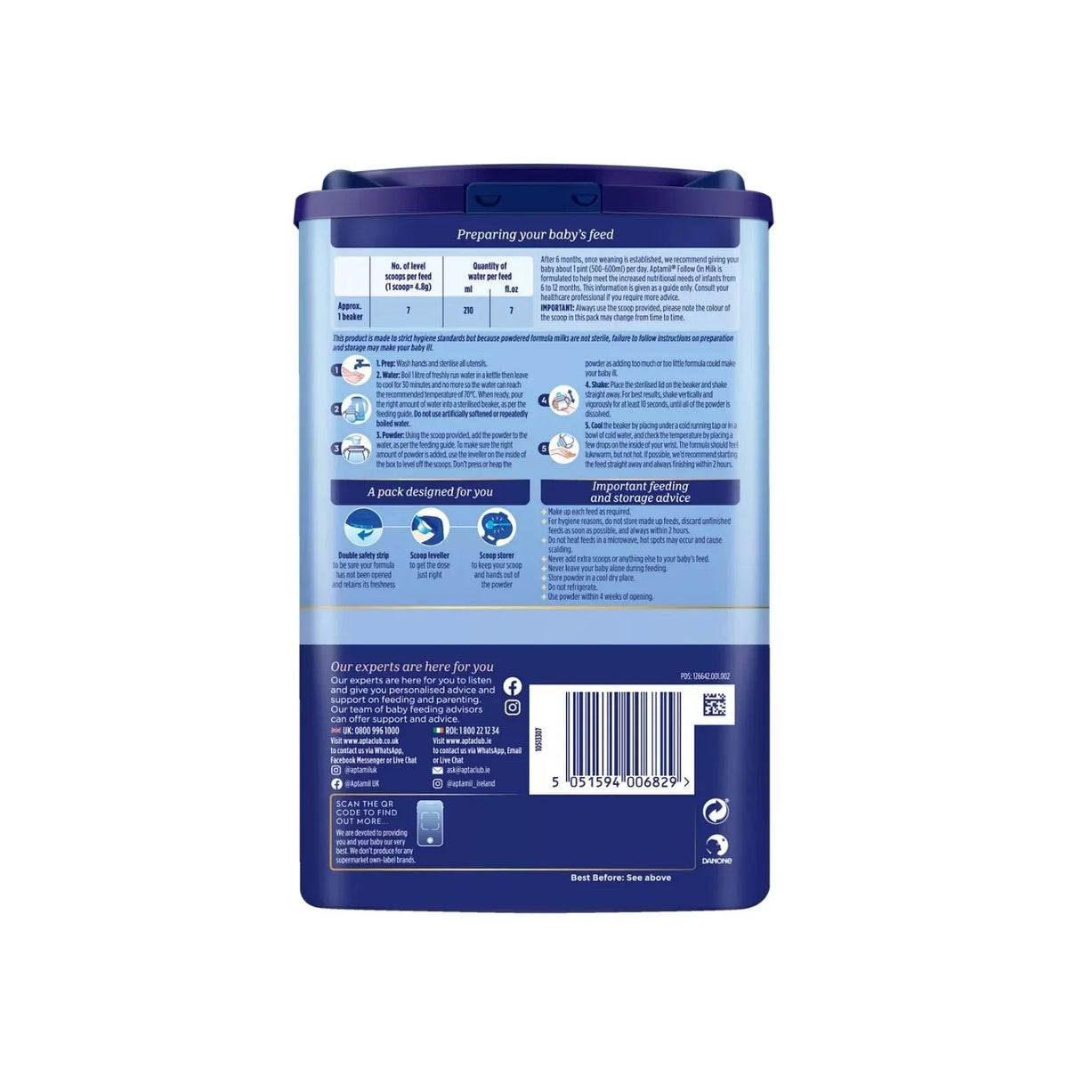 Aptamil 2 Follow On Milk Formula 6-12 months 800g
