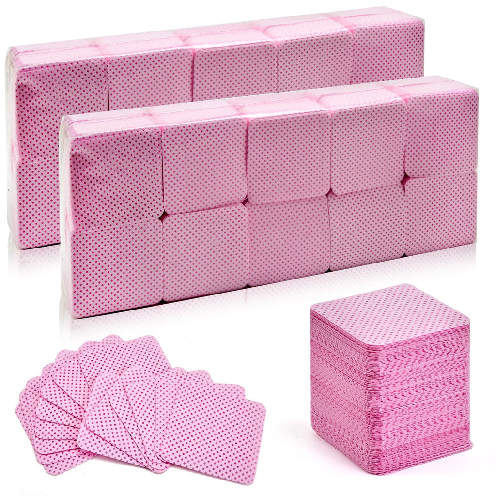 BCOWOS Pink Lint-Free Nail Wipes – 2000PCS, Ultra-Absorbent Polish Remover Pads for Nails, Gel & Lash Extensions