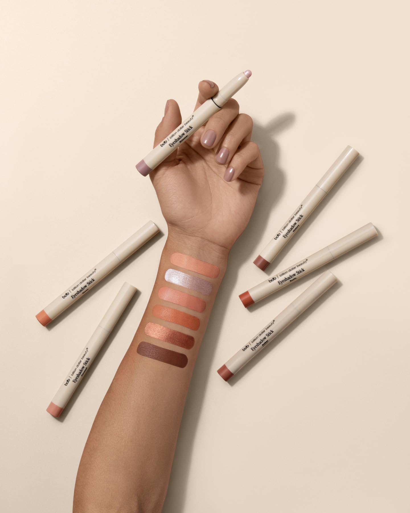 billion dollar brows bdb Shimmer Eyeshadow Stick – 3-in-1 Eye Makeup (2 Matte, 1 Shimmer)