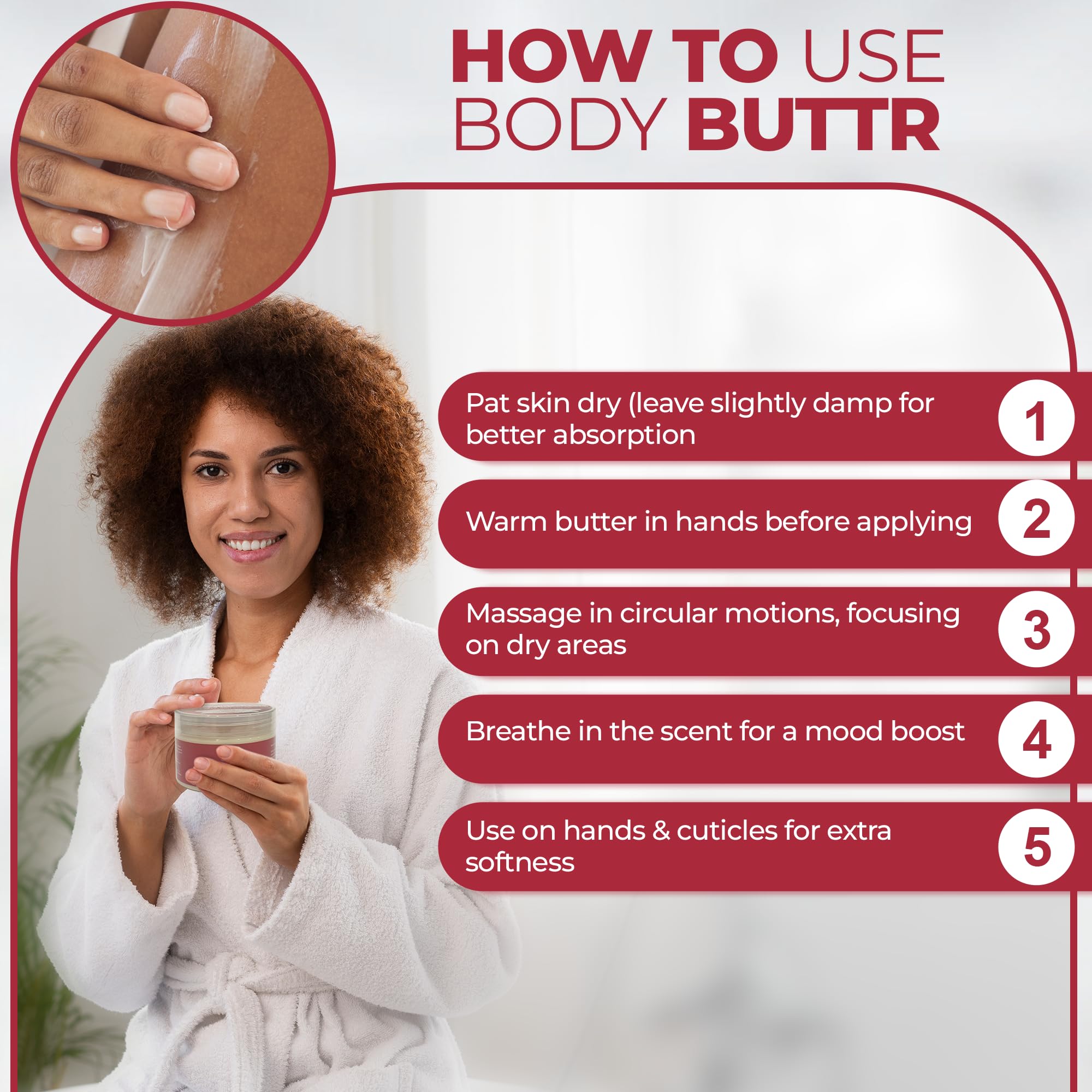 BE BEAUTIFUL EXTENSIONS Body Butter Peach Pie Scent | Long-Lasting Hydration, Jojoba Oil, 8oz
