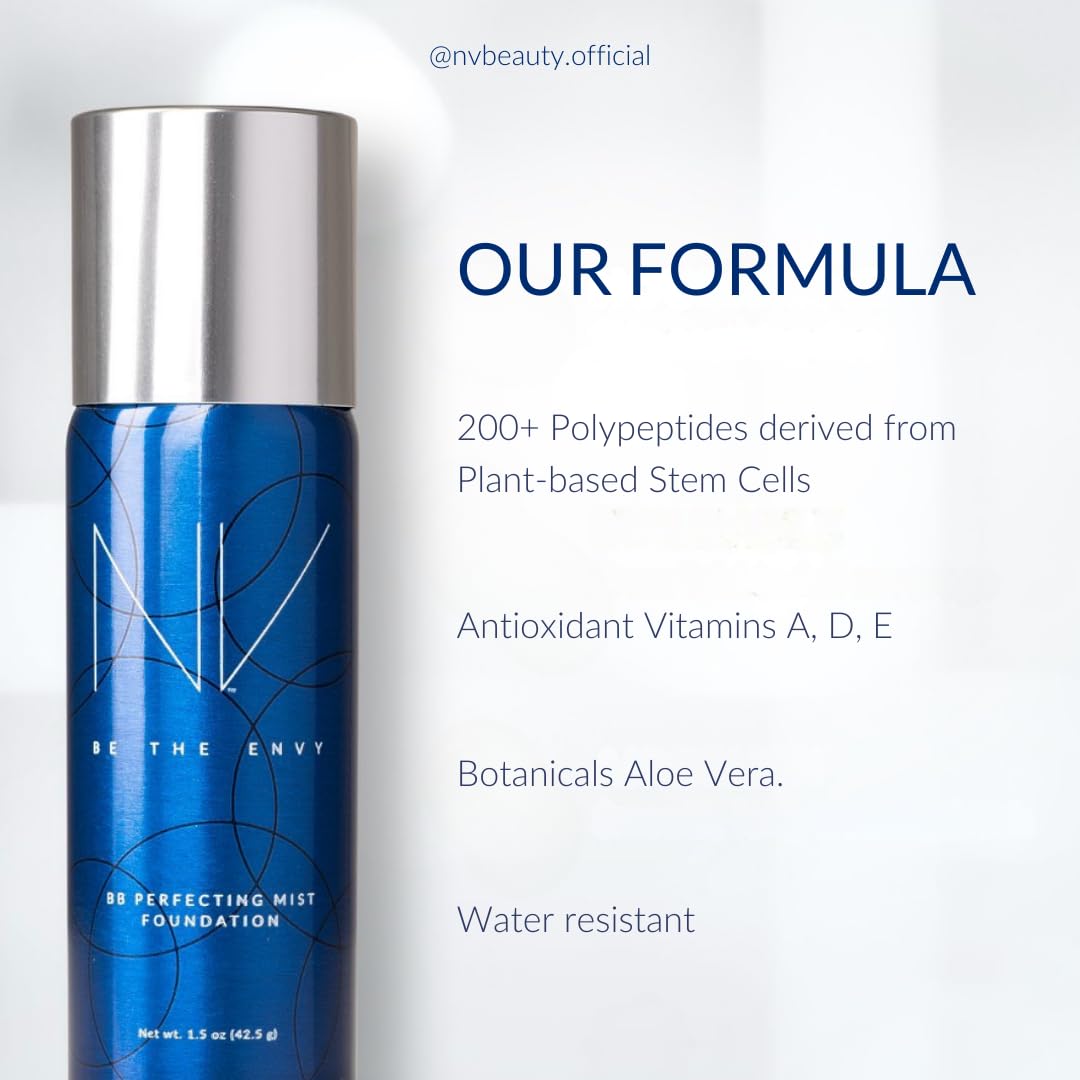 Be the Envy NV Perfecting Mist Foundation in Cool Sand | Hypoallergenic, Buildable Coverage, Airbrush Finish