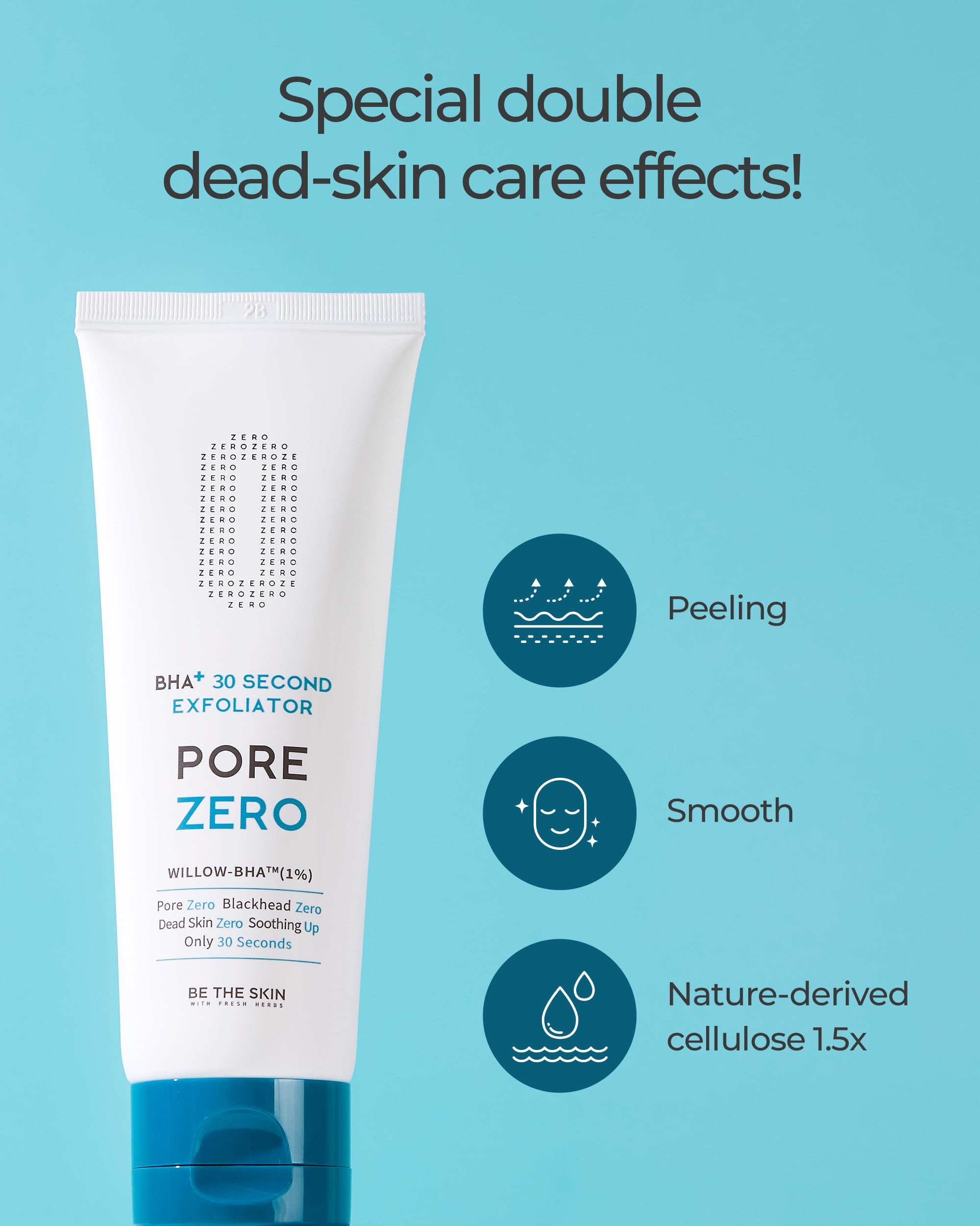 BE THE SKIN BHA+ 30-Second Gel Exfoliator – Pores & Blackheads (Vegan)