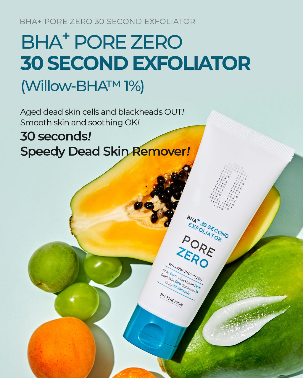 BE THE SKIN BHA+ 30-Second Gel Exfoliator – Pores & Blackheads (Vegan)