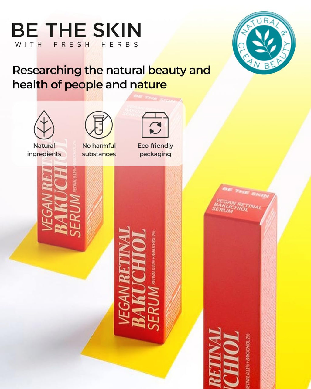 BE THE SKIN Vegan Retinal Bakuchiol Serum – Gentle Anti-Aging for All Skin Types